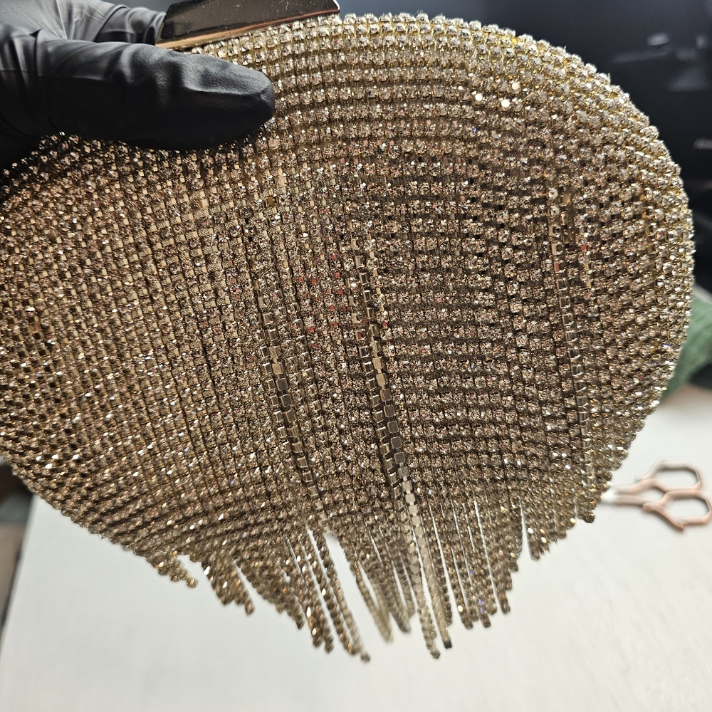 Olga Berg Crystal Fringe Purse - Picture 2 of 5